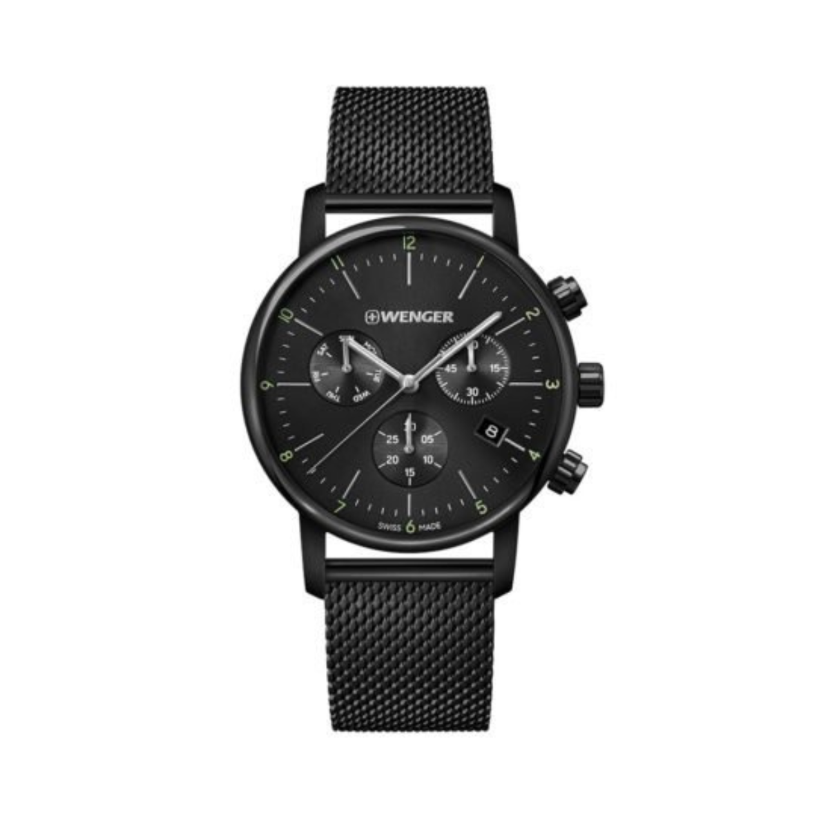 Urban Classic Chrono Esfera Negra Correa Mesh PVD