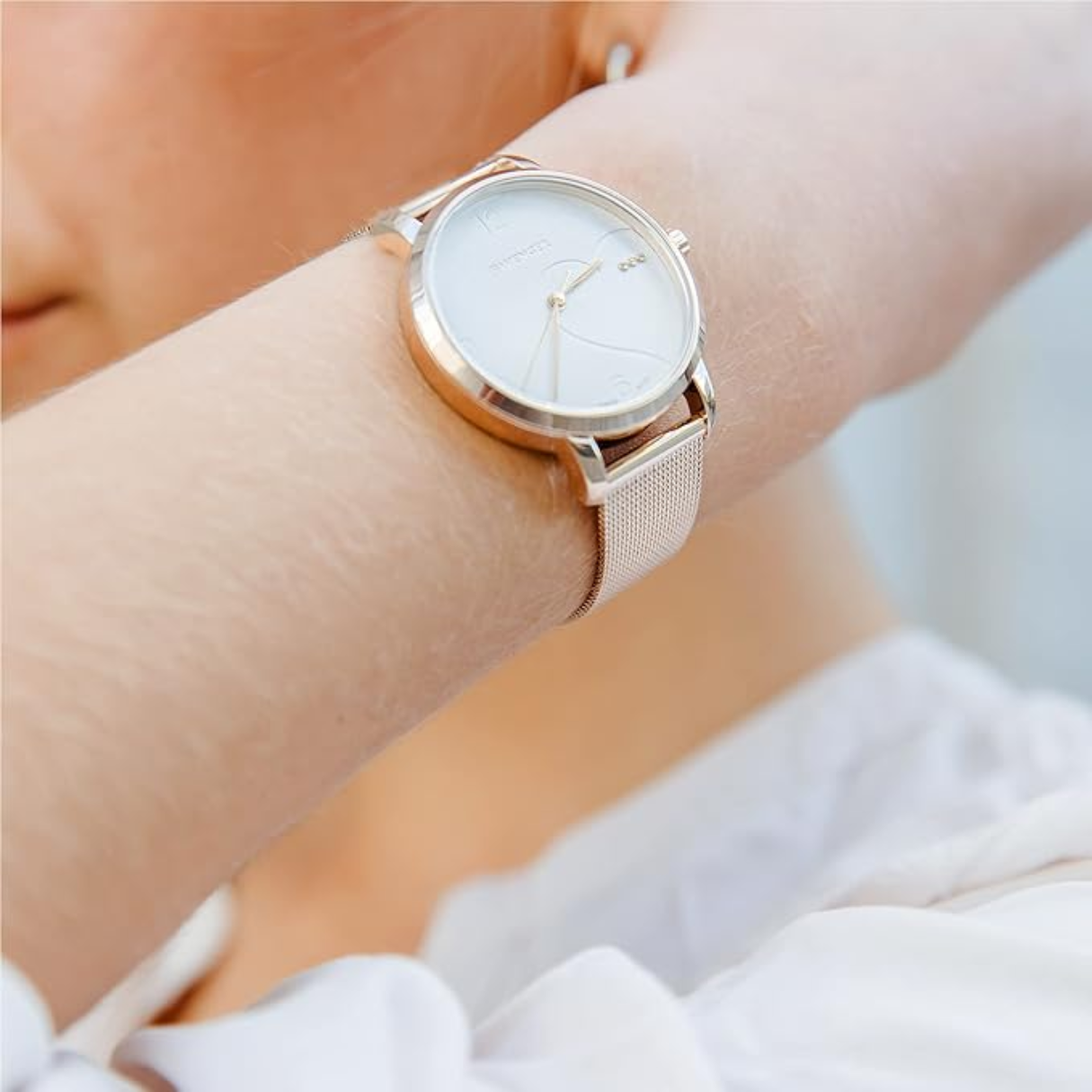 Metropolitan Donnissima Esfera Blanco Plateado Correa Dorada