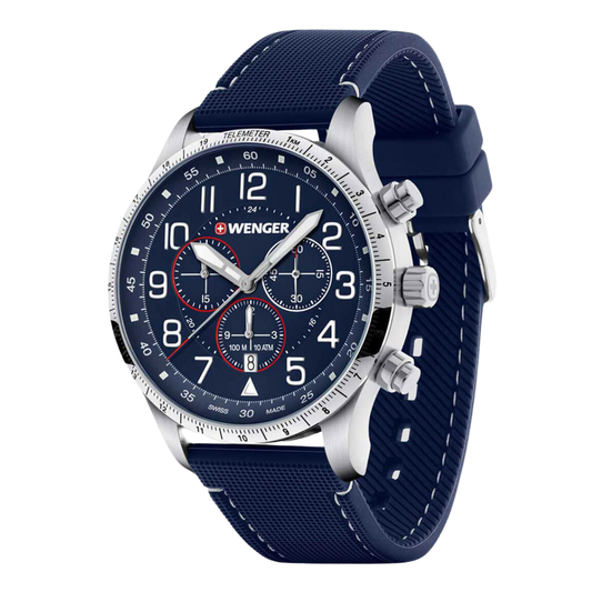 Attitude Chrono Esfera Azul Correa Silicón Azul